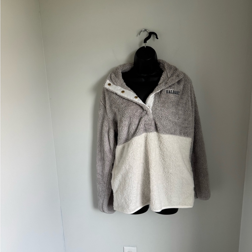 Boxercraft Gray UAlbany Fleece Quarter Zip Size L